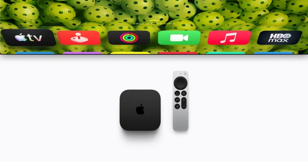 Apple TV 4K av fjärde generationen med Siri Remote i Apples pressbild
